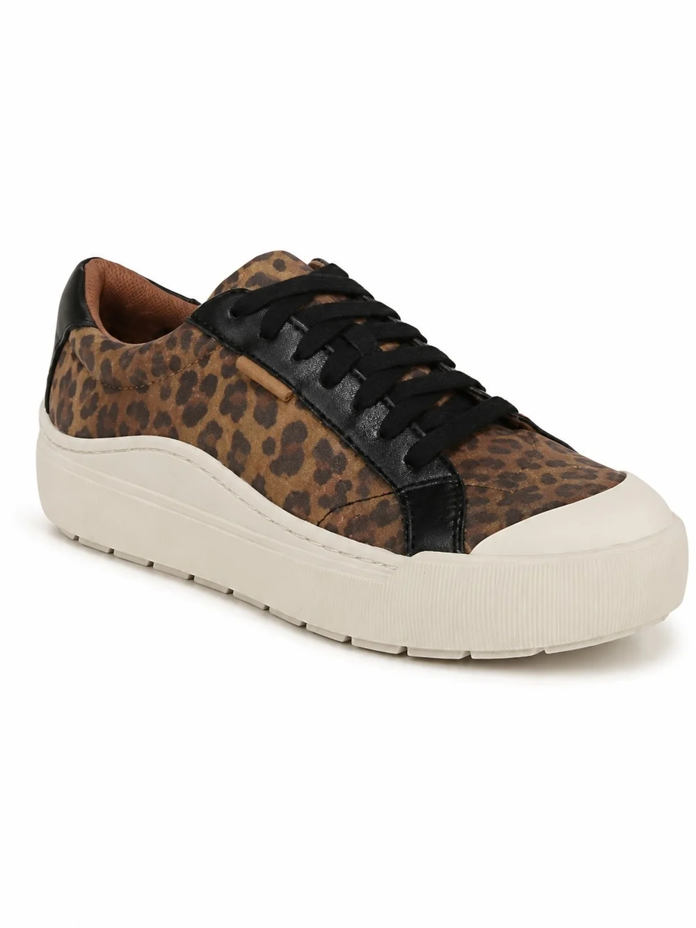 Dr. Scholl's Time Off Leopard Print Platform Sneakers Women's 7 Leather